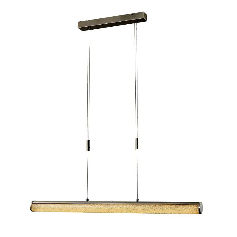 REALITY Sonox Pendant lamp, satin nickel LED touch dimmabl...