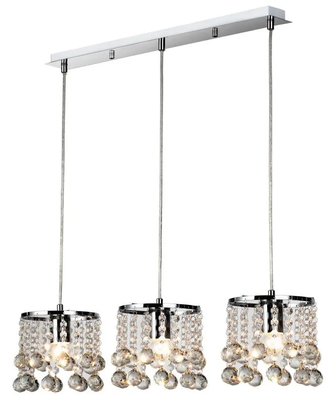 REALITY London Crystal 3lt pendant chrome L60cmLondon crys...