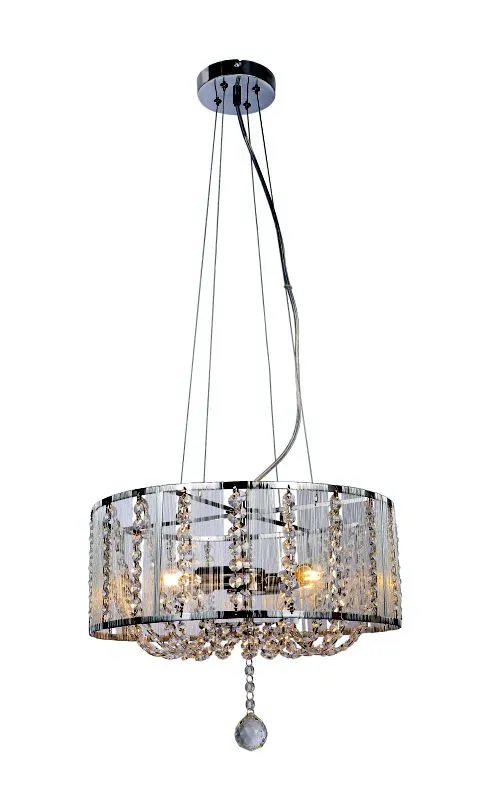 REALITY Evarton Pendant lamp, chrome 4*E14 Max.40W bulb ex...