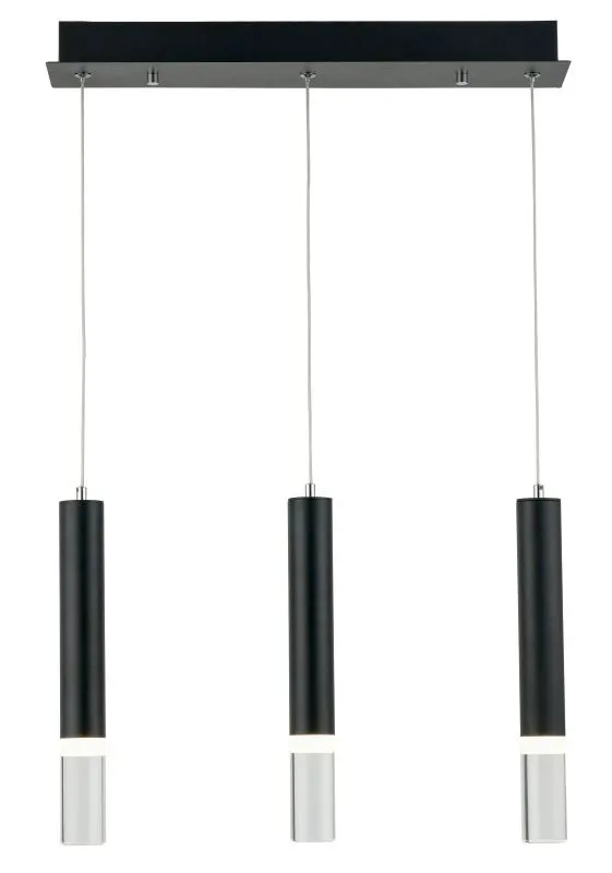 REALITY Gwen Pendant lamp 3*5W LED 350lm natural blackchro...