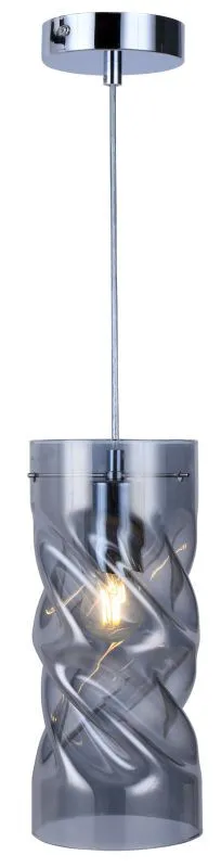 REALITY Pia 1lt pendant,chrome1*E27 bulb not inc.glass smo...