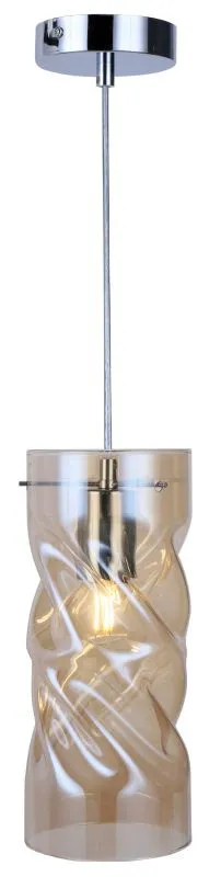 REALITY Pia 1lt pendant,chrome1*E27 bulb not inc.glass smo...