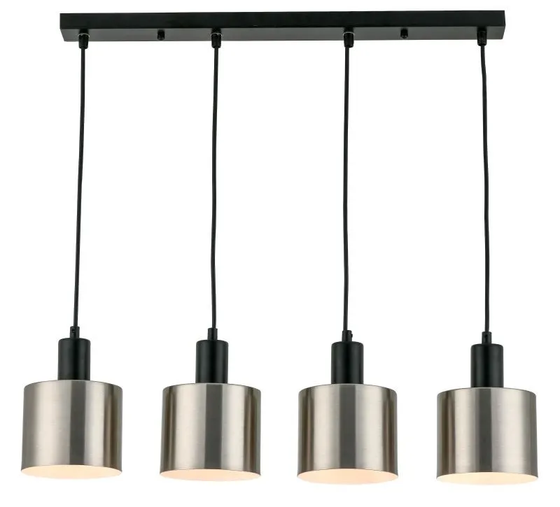 REALITY Nulla Metal pendant lamp, nickel matt+black+white ...