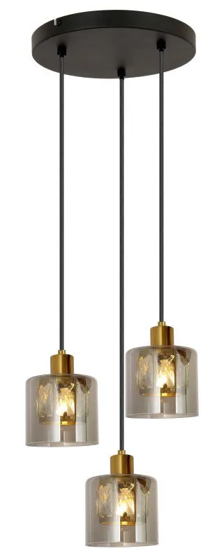 REALITY Elmo Pendant lamp 3-ltmetal sand black+black cable...