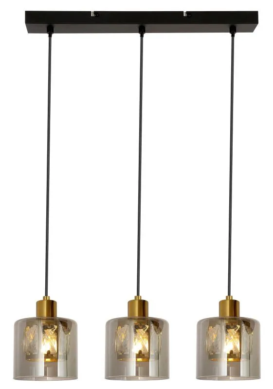 REALITY Elmo Pendant lamp 3-ltmetal sand black+black cable...