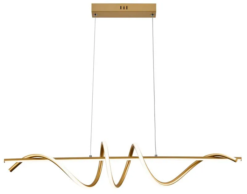 REALITY Serpent LED pendant painted gold 34W 4000K.L: 90cm...