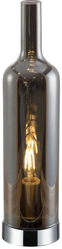 REALITY Bottle Table lamp nickel-matt, shade amber, for 1x...