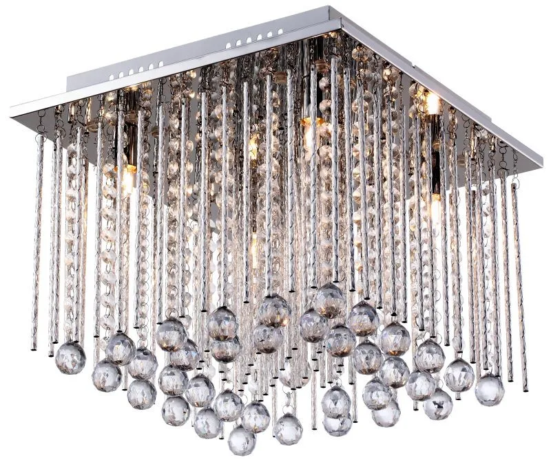 REALITY Shelda RGB Ceiling lamp, chrome with RC. 4xG9 33W,...