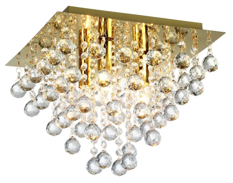 REALITY Lancaster crystal Ceiling lamp,shiny gold finishCr...