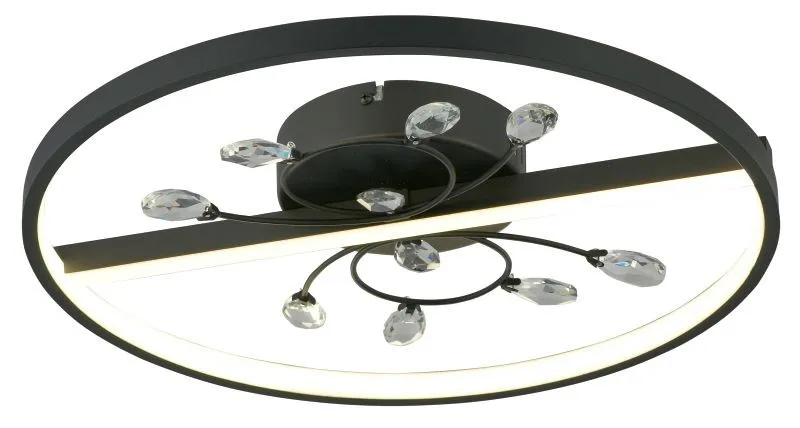 REALITY Dacota Pendant lamp, Alu.and Crystaland Iron Sandy...