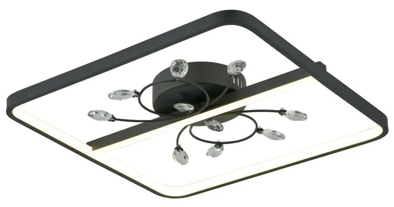 REALITY Dacota Pendant lamp, Alu.and Crystaland Iron Sandy...