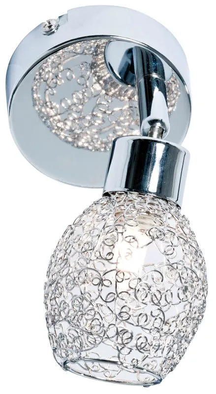 REALITY Mesh  1lt Spot lamp,chrome shade mesh Dia:8cm cano...