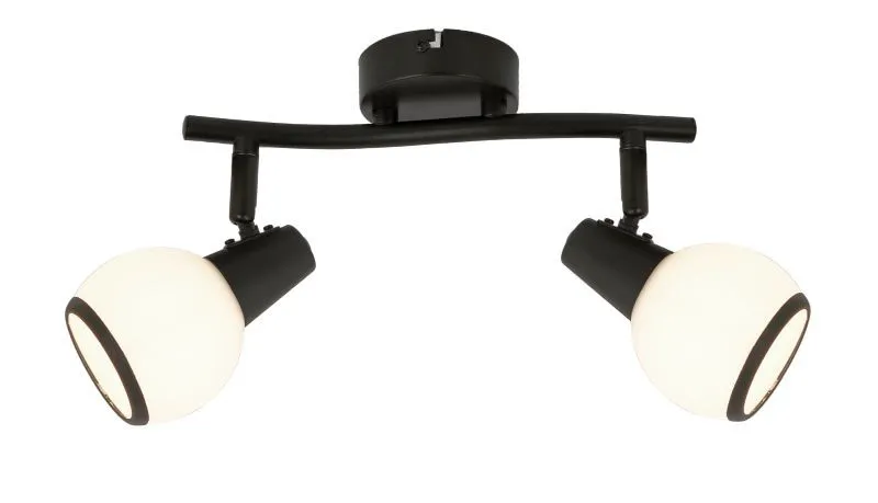 REALITY Loris  Spot lamp,sand black/white glass Dia:8cmcan...