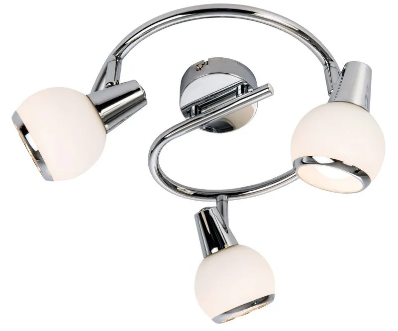 REALITY Loris  Spot lamp G shape,chromewhite glass Dia:8cm...