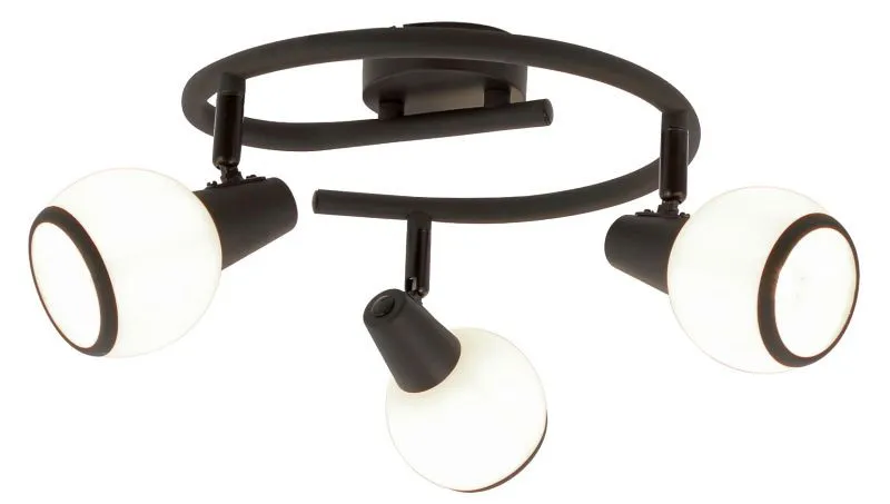 REALITY Loris  Spot lamp G shape,sand black/white glass Di...