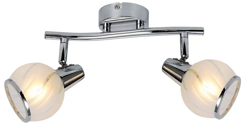 REALITY Megan 2lt spot lamp,chrome2*E14 bulb excl.sand-bla...