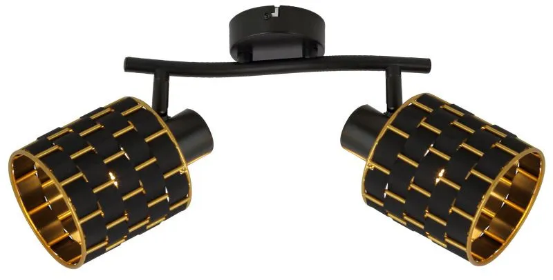 REALITY Thiago spot 2-ltmetal black+PS shade2 x E14, max. ...