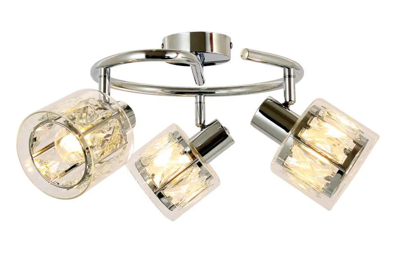 REALITY Elmo 3lt G spot lamp, chrome3*E14,bulb excl.crysta...