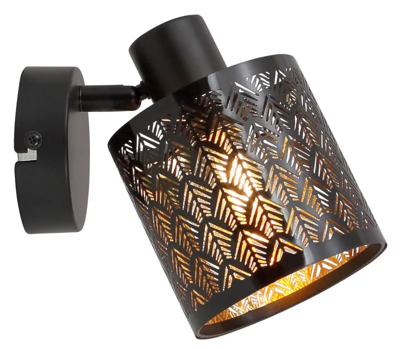 REALITY Tuluza spot 1-ltmetal matt black+PS shade outside ...