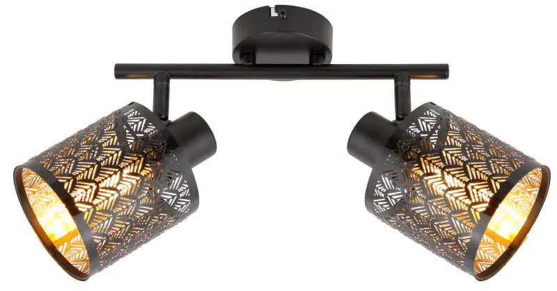 REALITY Tuluza spot 2-ltmetal matt black+PS shade outside ...