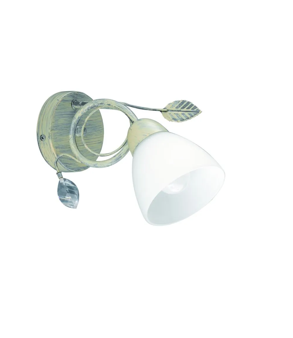 Trio TRADITIO Fali lámpa üveg fehér