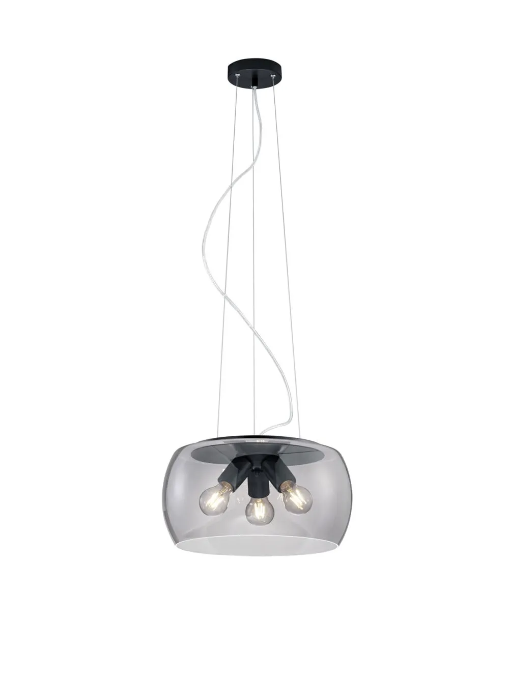 Trio VALENTE Függeszték E27 3x60W szürke