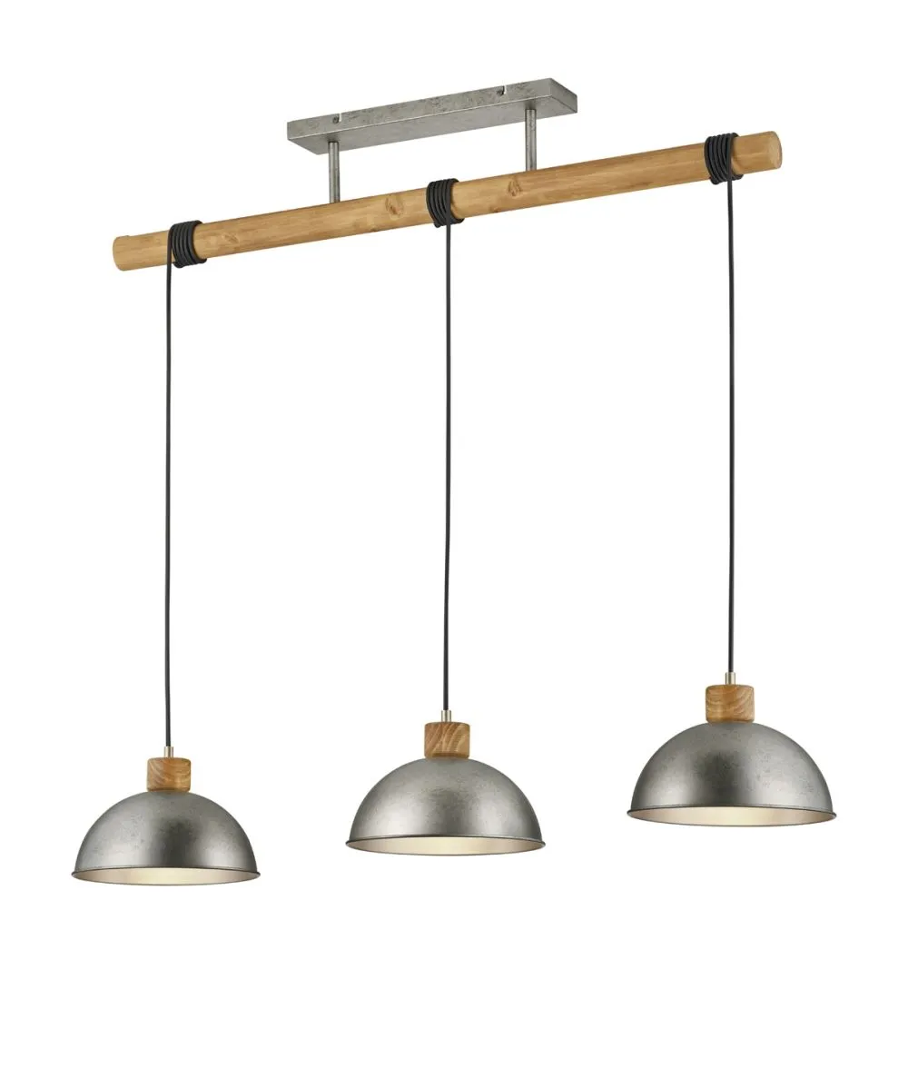 Trio DELHI Függeszték E27 3x42W nikkel