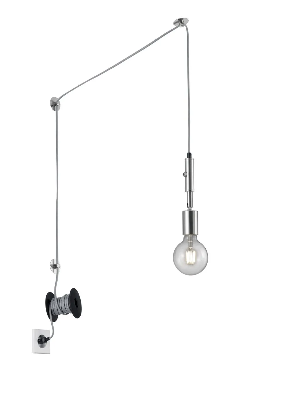 Trio STELLA Beltéri függeszték E27 42W nikkel