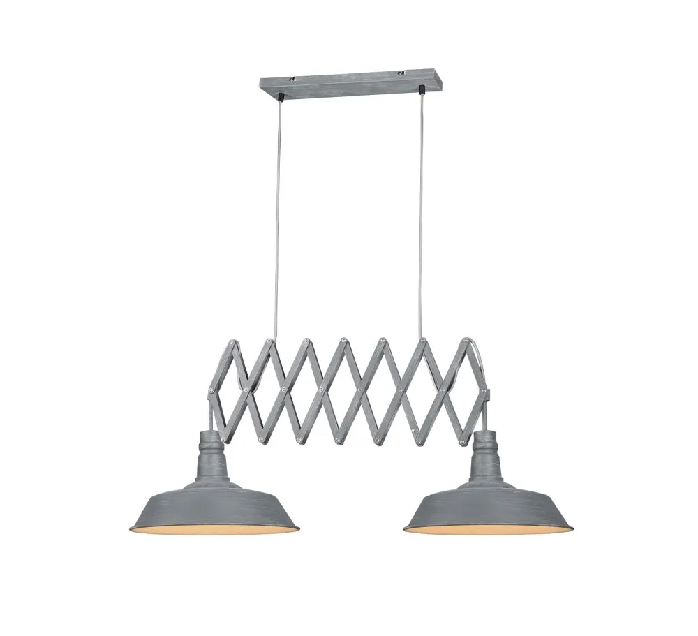 Trio DETROIT Függeszték E27 2x42W szürke