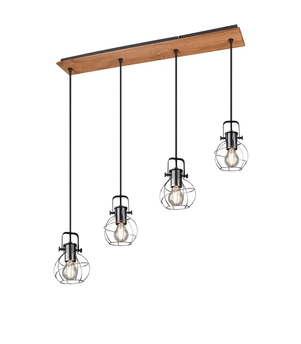 Trio MADRAS Beltéri függeszték E27 4x28W ezüst