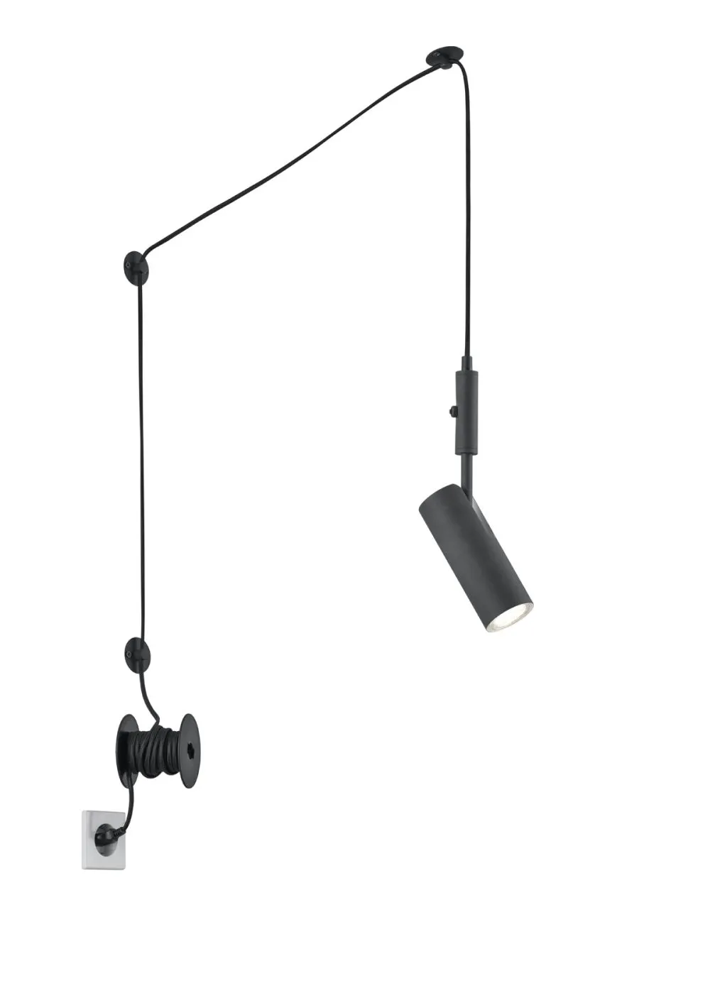 Trio CARLA Beltéri függeszték GU10 35W fekete