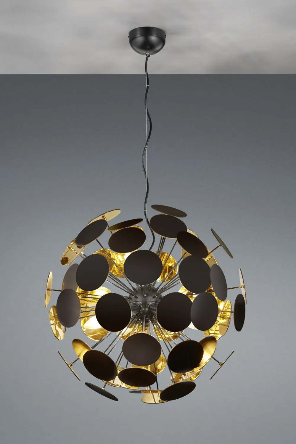 Trio DISCALGO Beltéri függeszték E14 6x40W fekete 