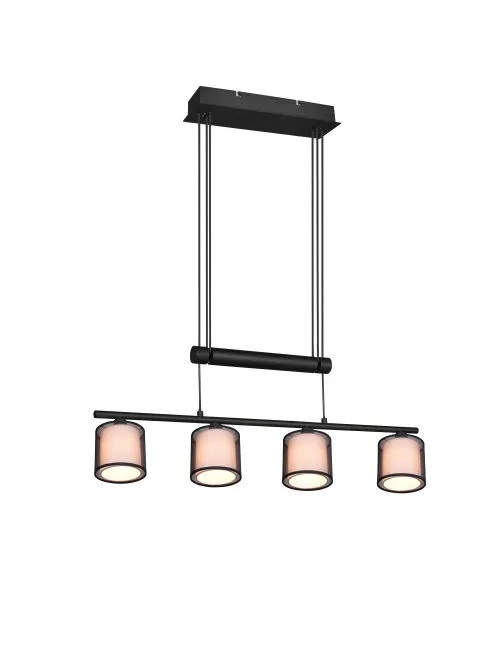 TRIO BURTON függeszték excl.4xE14 ↕150cm ↔82,5cm ↗ 12,5cm ...