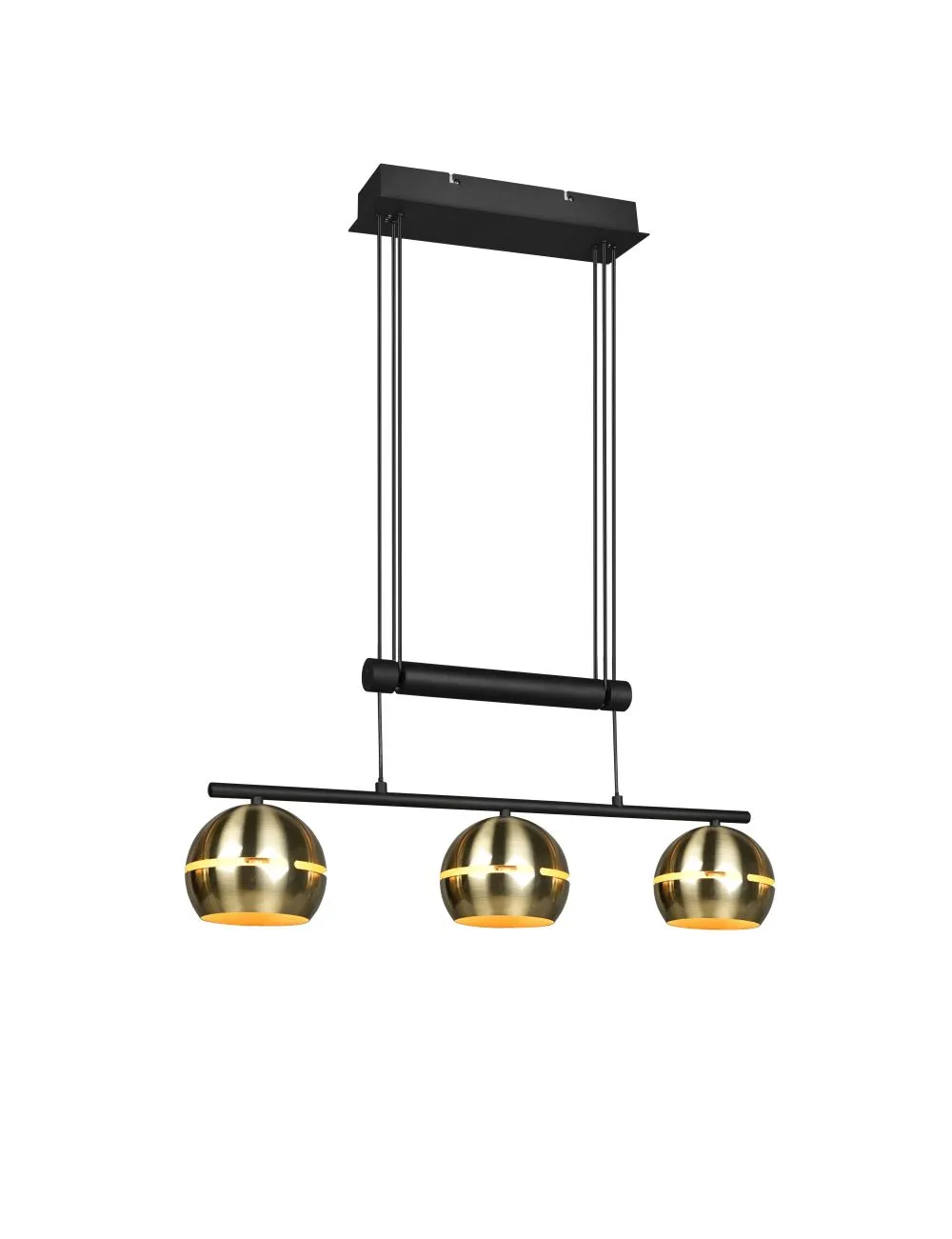 Trio Fletcher Beltéri függeszték E14 3x40W sárgaréz 