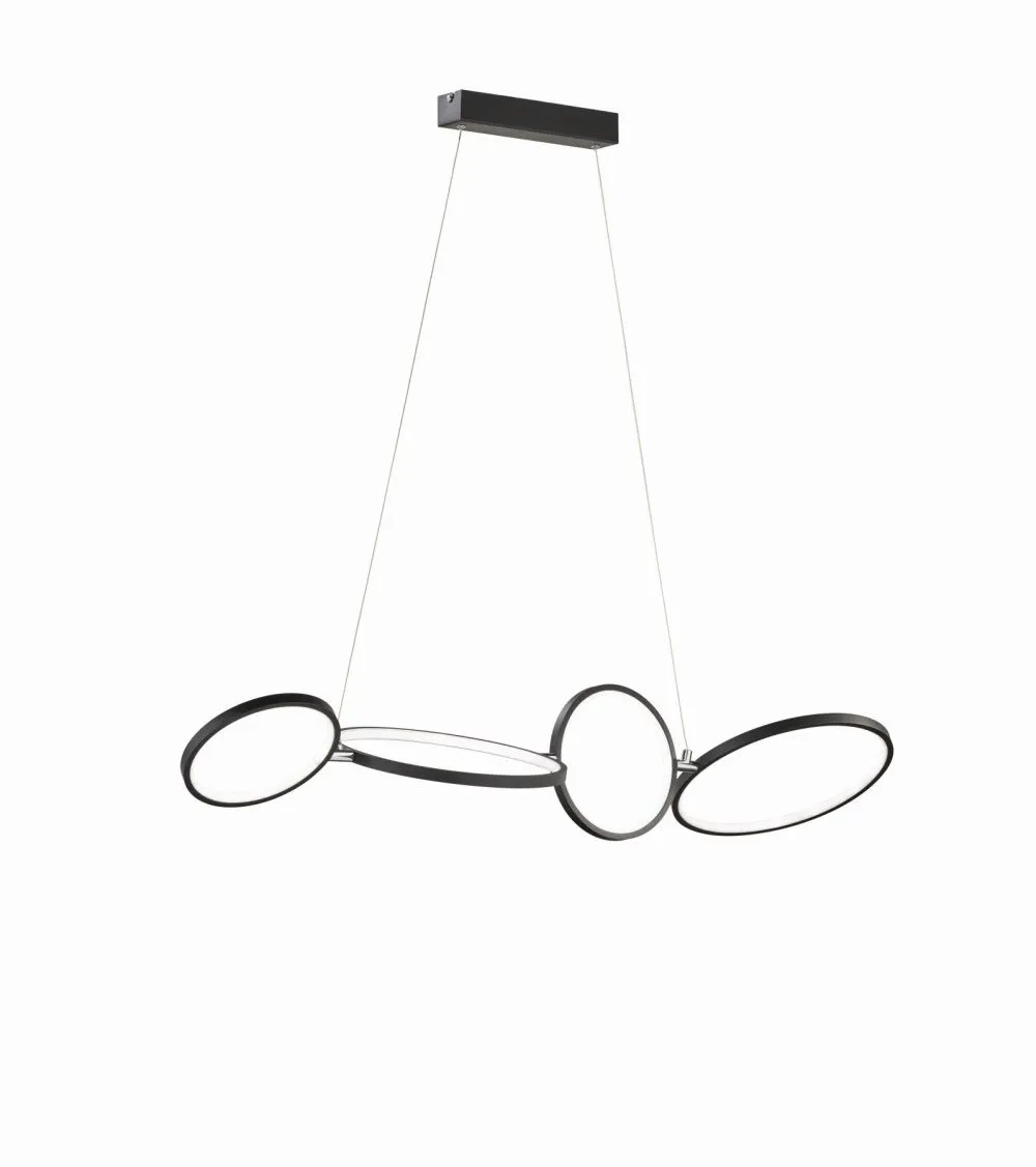 Trio RONDO Függeszték LED 37W meleg fehér 3300lm fekete