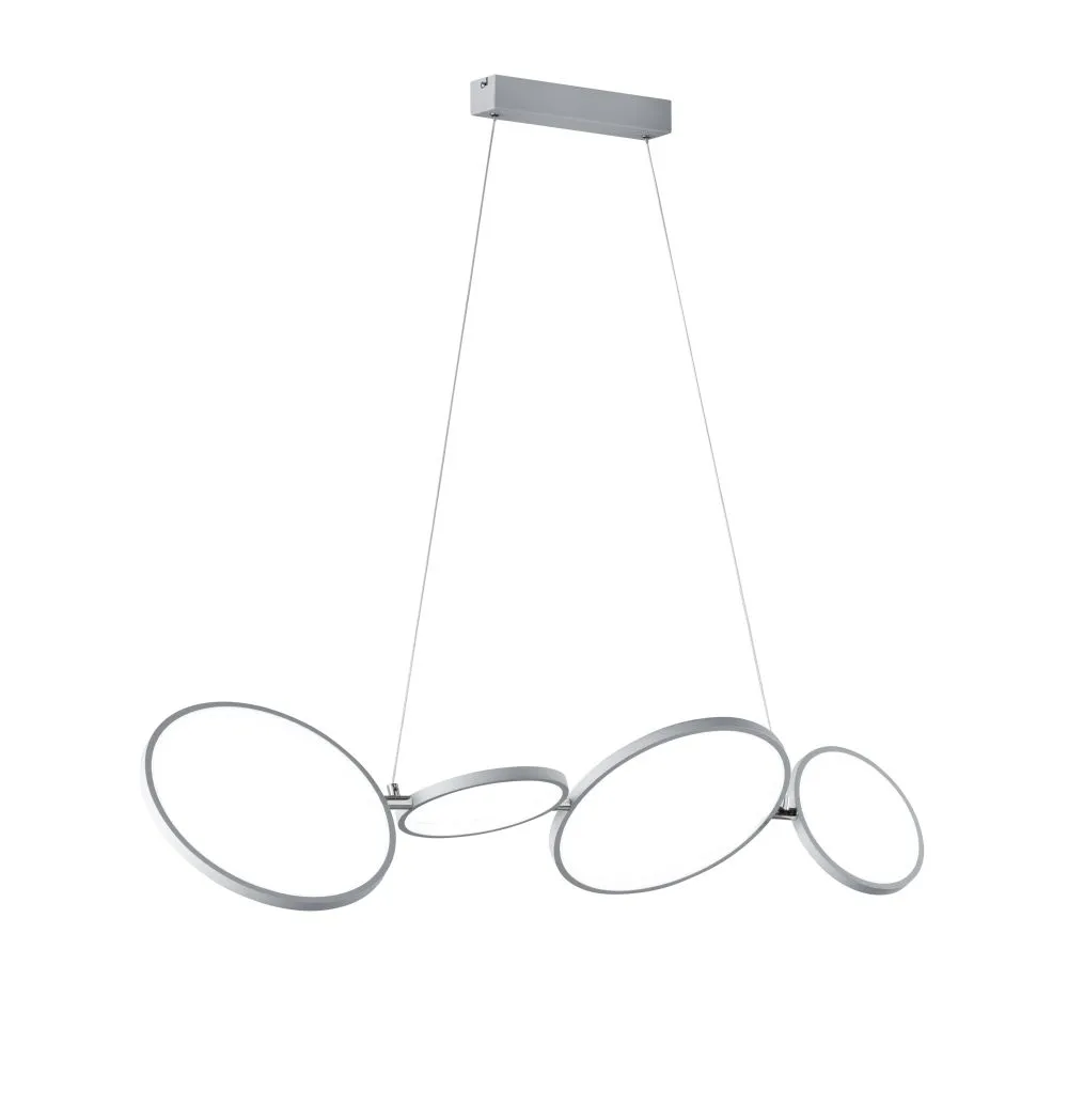 Trio Rondo Függeszték LED 37W meleg fehér 4600lm ezüst