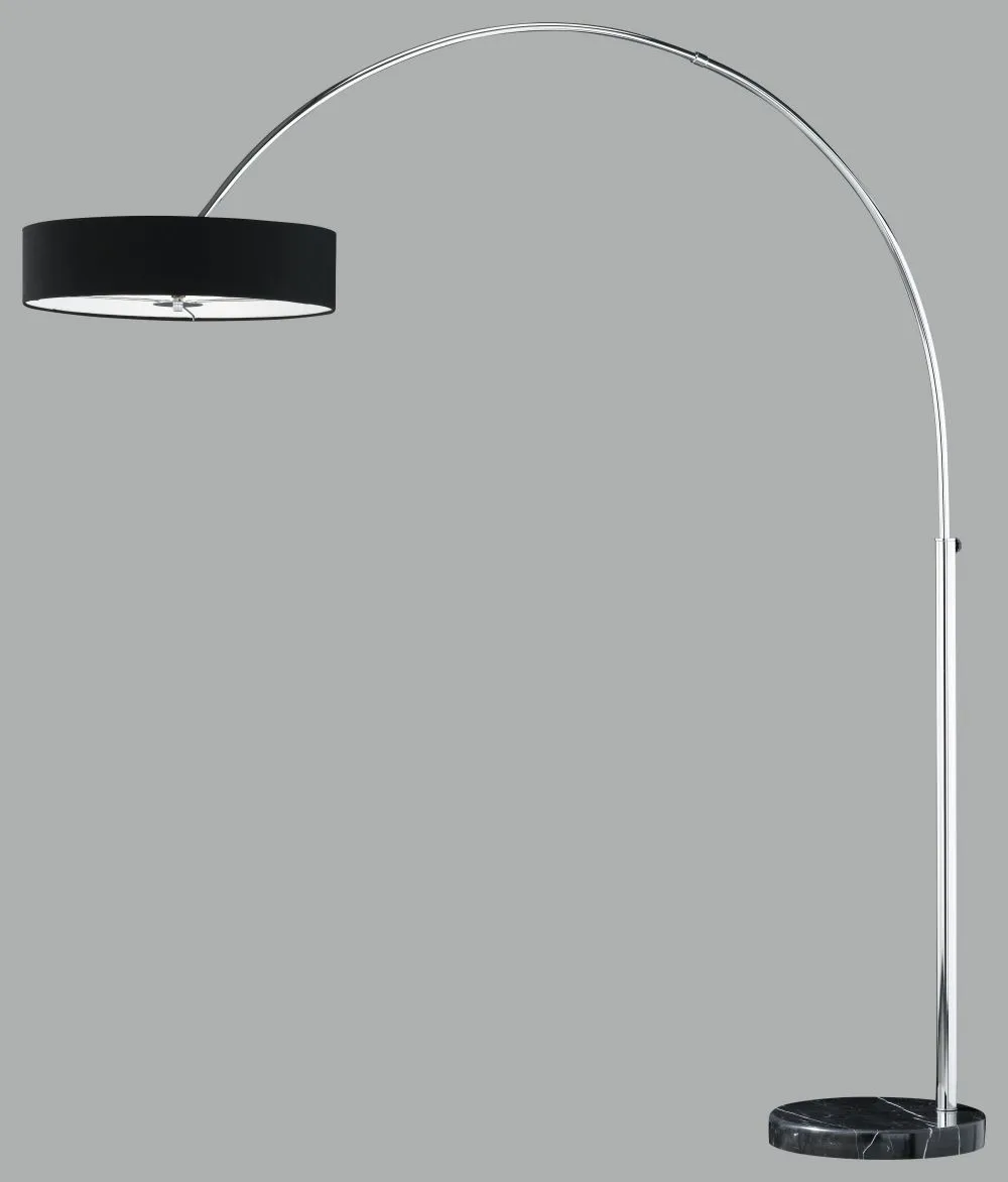 Trio PEREZ Beltéri állólámpa E27 3x60W króm, fekete