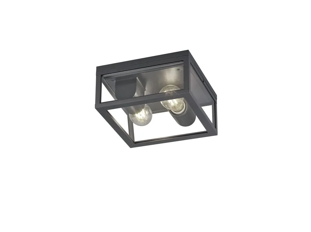 Trio GARONNE Kültéri mennyezeti lámpa E27 2x10W szürke