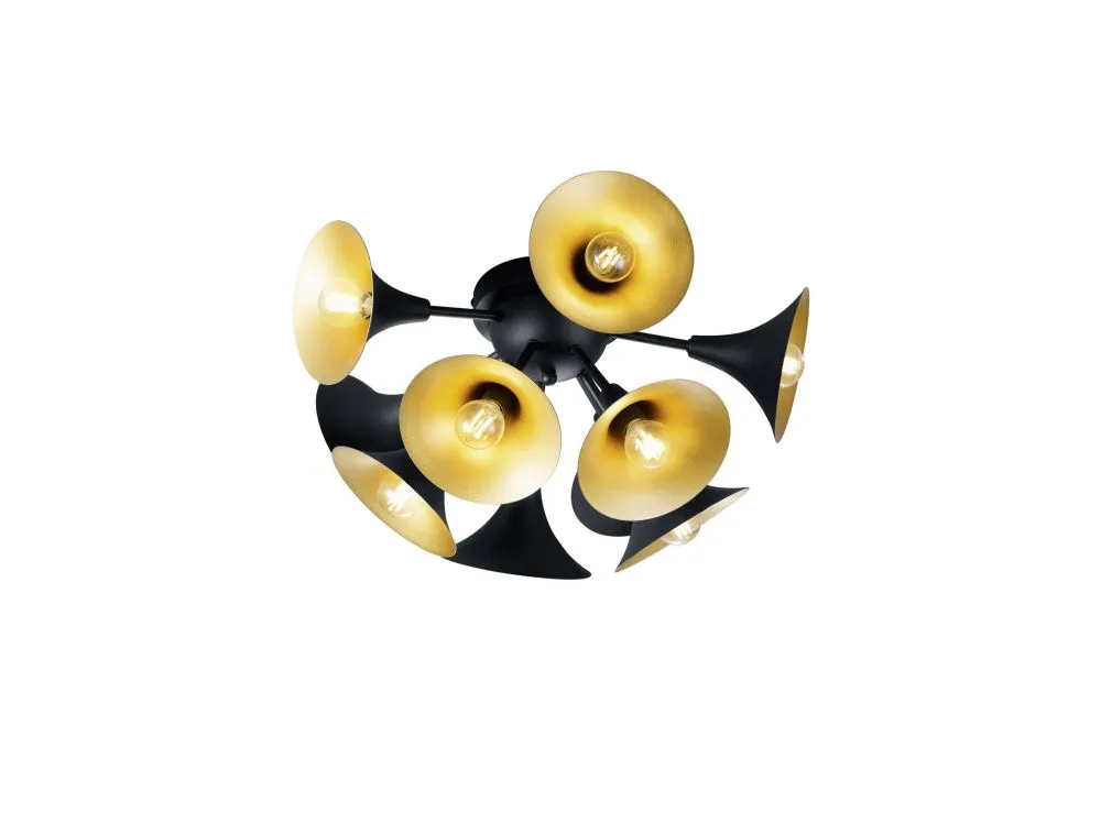 Trio ORCHESTRA Beltéri mennyezeti lámpa E14 10x28W fekete...