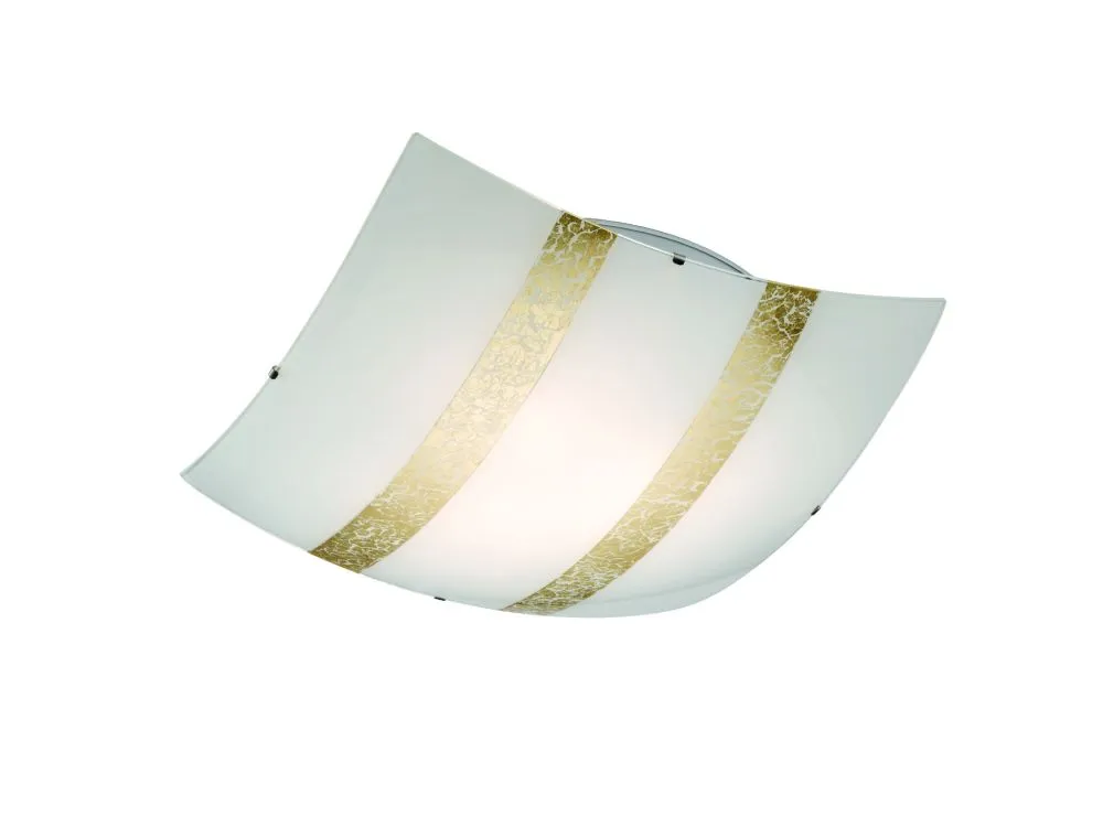 Trio NIKOSIA Beltéri mennyezeti lámpa E27 3x40W arany/fehé...