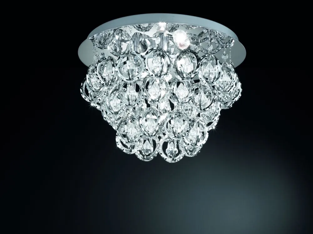 Trio Victoria Beltéri mennyezeti lámpa E14 3x40W króm/átlá...