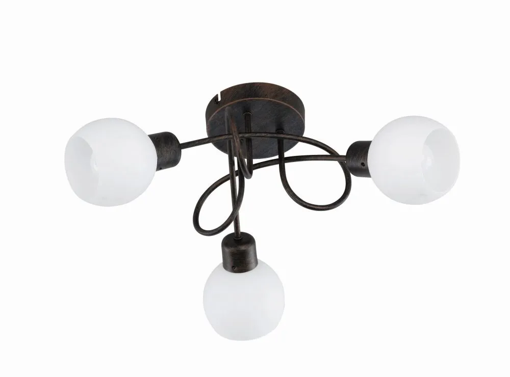 Trio FREDDY Beltéri mennyezeti lámpa E14 3x40W rozsda/fehé...