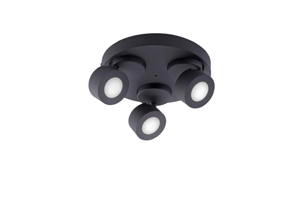 Trio SANCHO Mennyezeti lámpa matt fekete