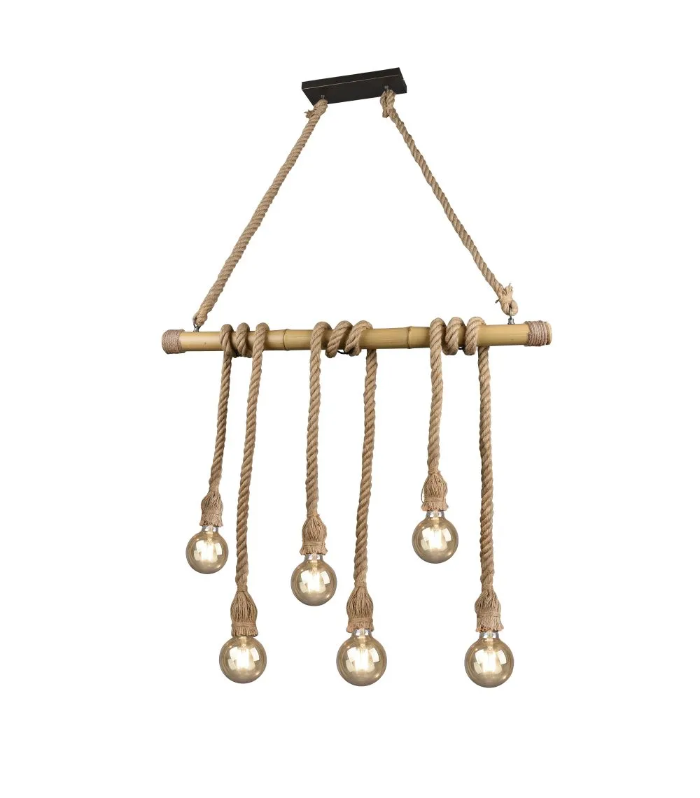 Trio WILMA Beltéri függeszték E27 6x10W barma