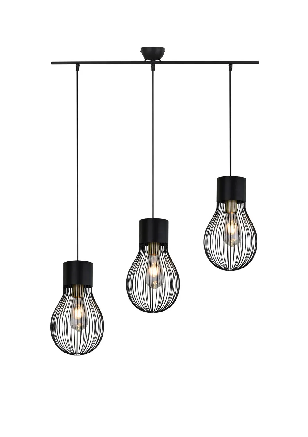 Trio DAVE Függeszték E27 3x40W fekete