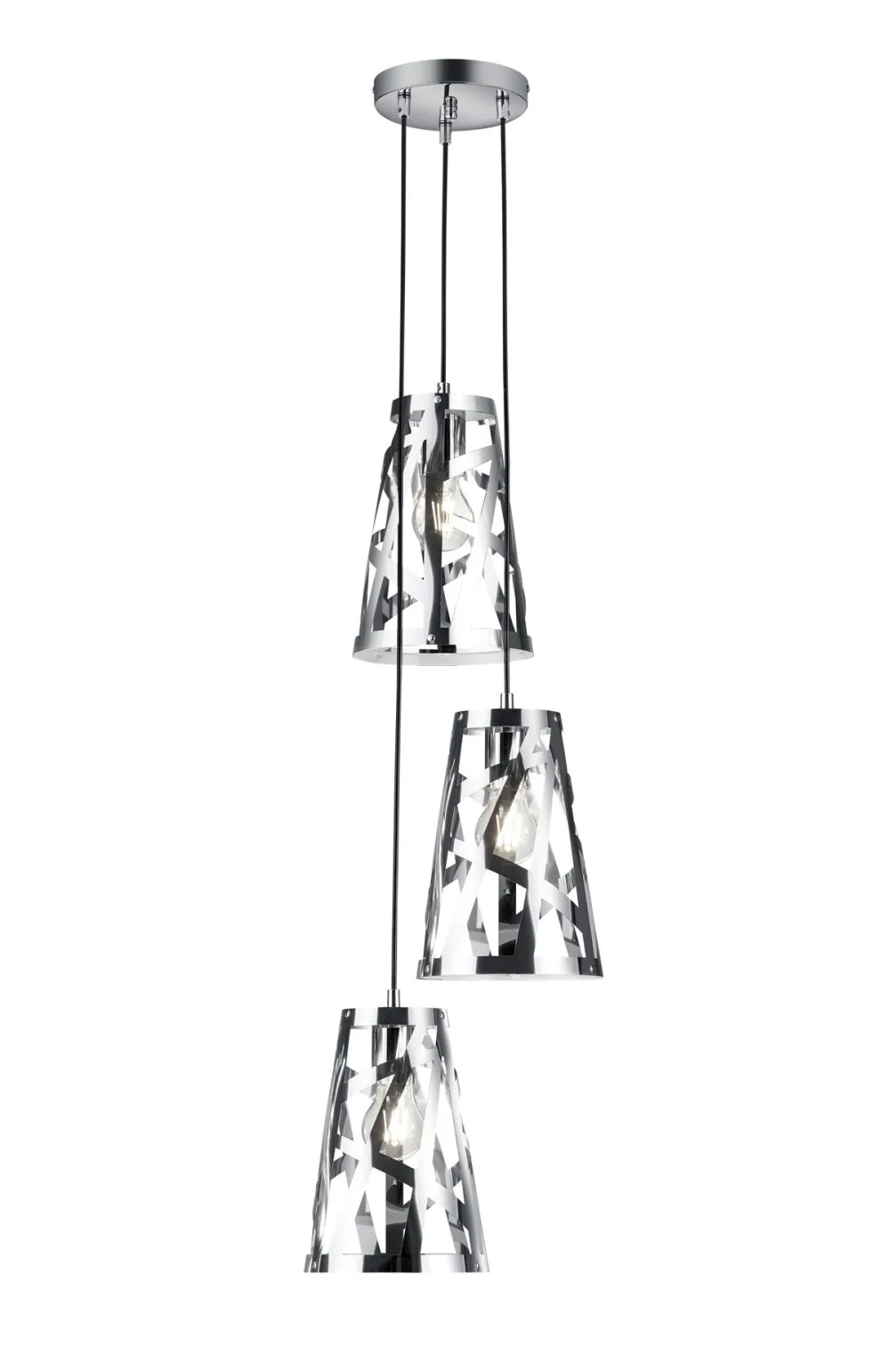 Trio CARLITO Függeszték E27 3x42W króm