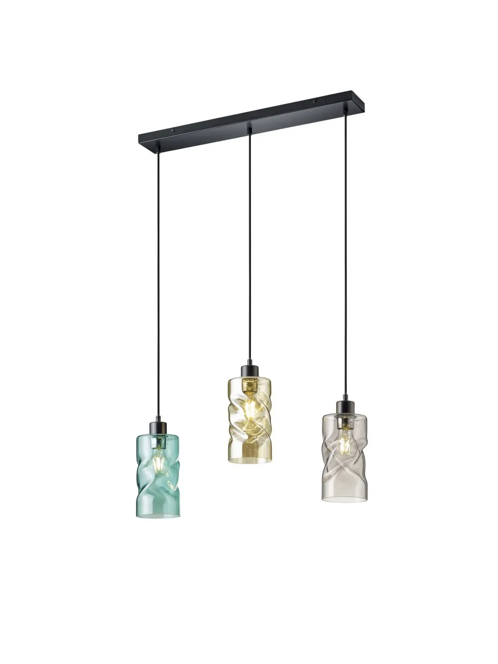 Trio SWIRL Beltéri függeszték E27 3x42W kék