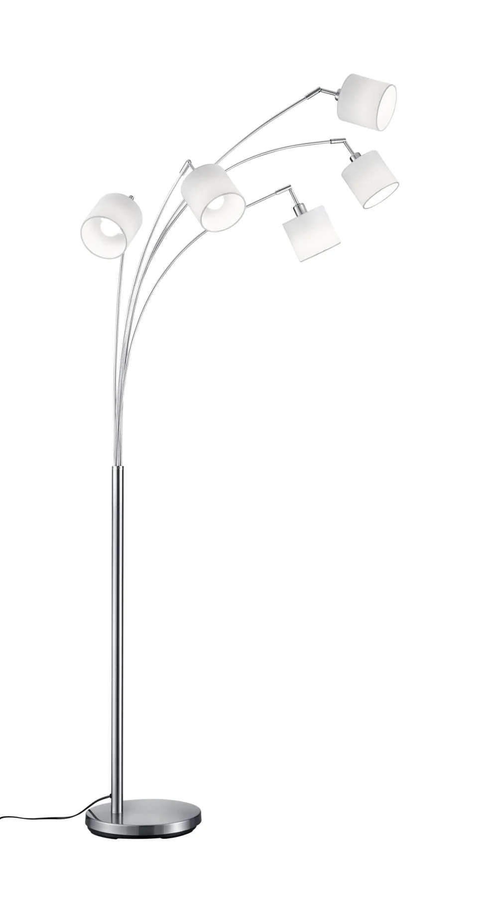 Trio TOMMY Beltéri állólámpa E14 5x28W króm, fehér