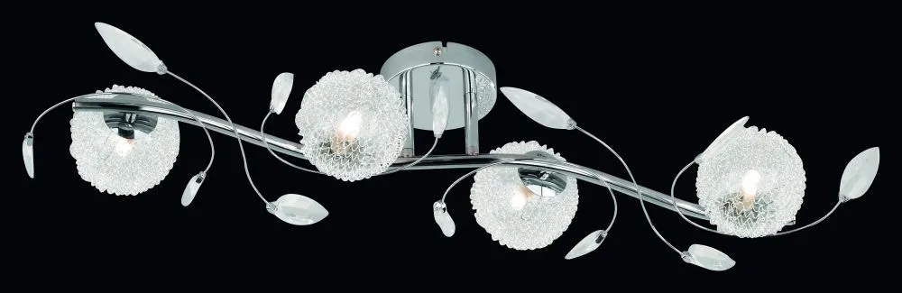 Trio WIRE Beltéri mennyezeti lámpa G9 4x28W króm/üveg