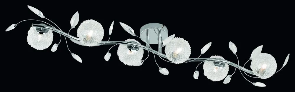 Trio WIRE Beltéri mennyezeti lámpa G9 6x28W króm/üveg